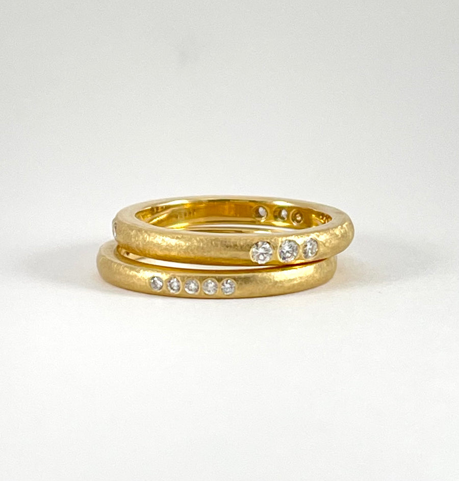 18k Yellow Gold Chunky Stacking Rings