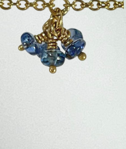 Cabochon Blue Sapphire Bead Charm
