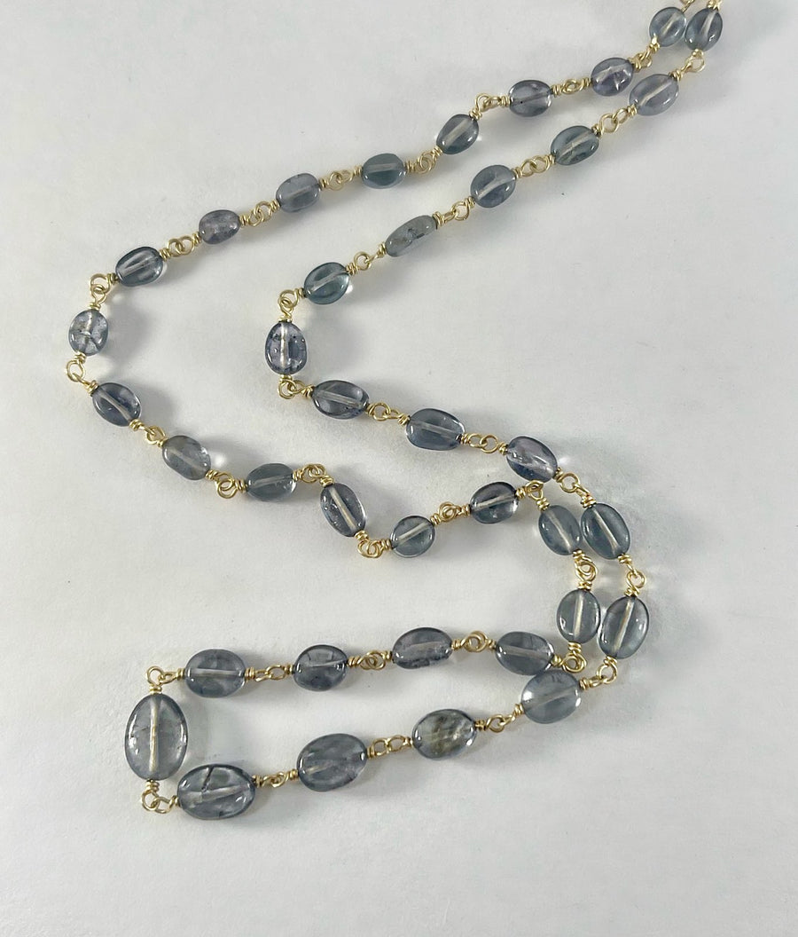 Grey Spinel Pebble Necklace