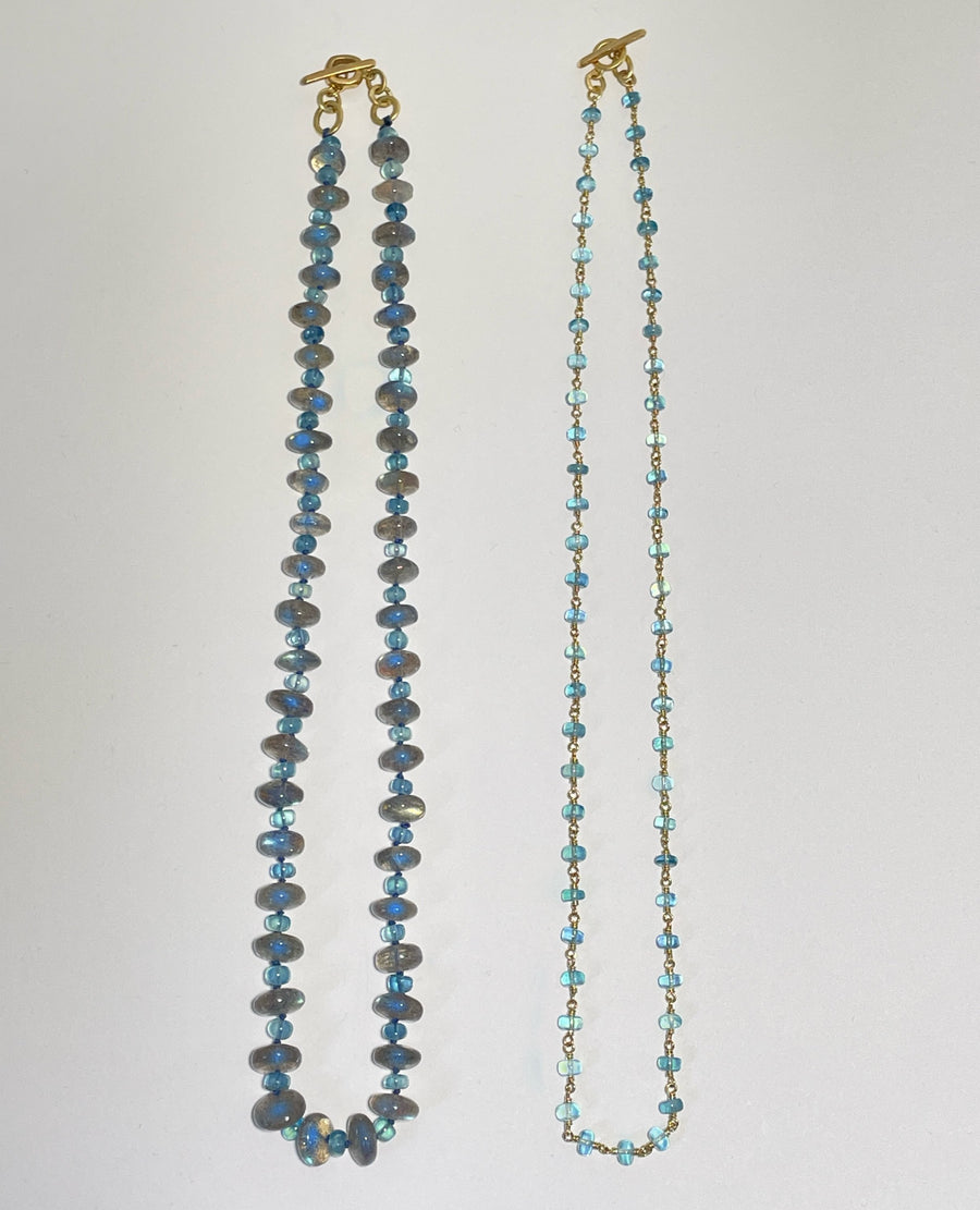 Aquamarine Gemstone Bead Necklace