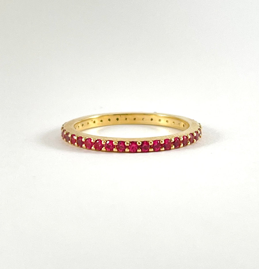 Red Spinel Eternity Band
