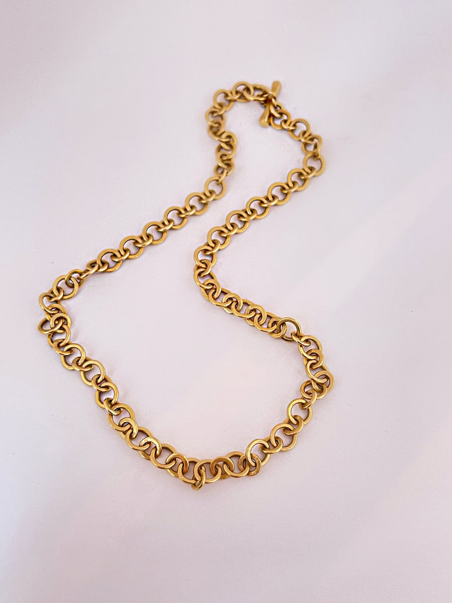 Chunky Hand Crafted Gold Link Chain