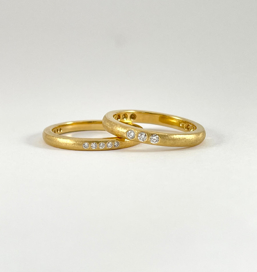 18k Yellow Gold Chunky Stacking Rings