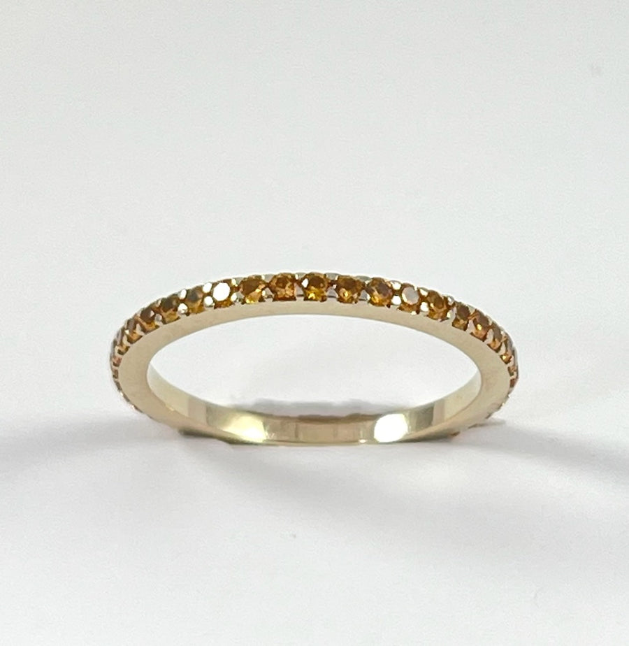 Yellow Sapphire Eternity Ring