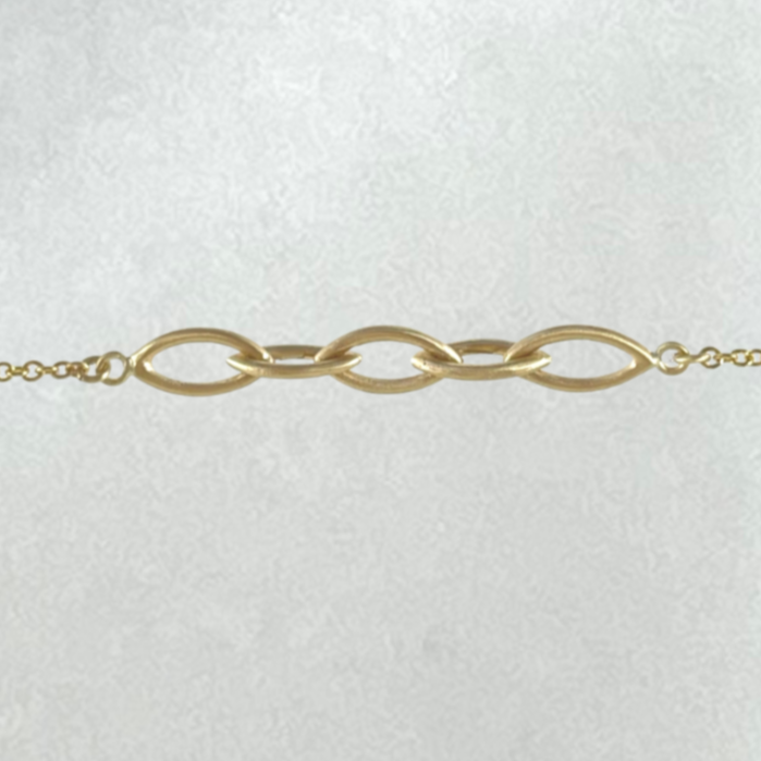 Marquise Gold Link Charm