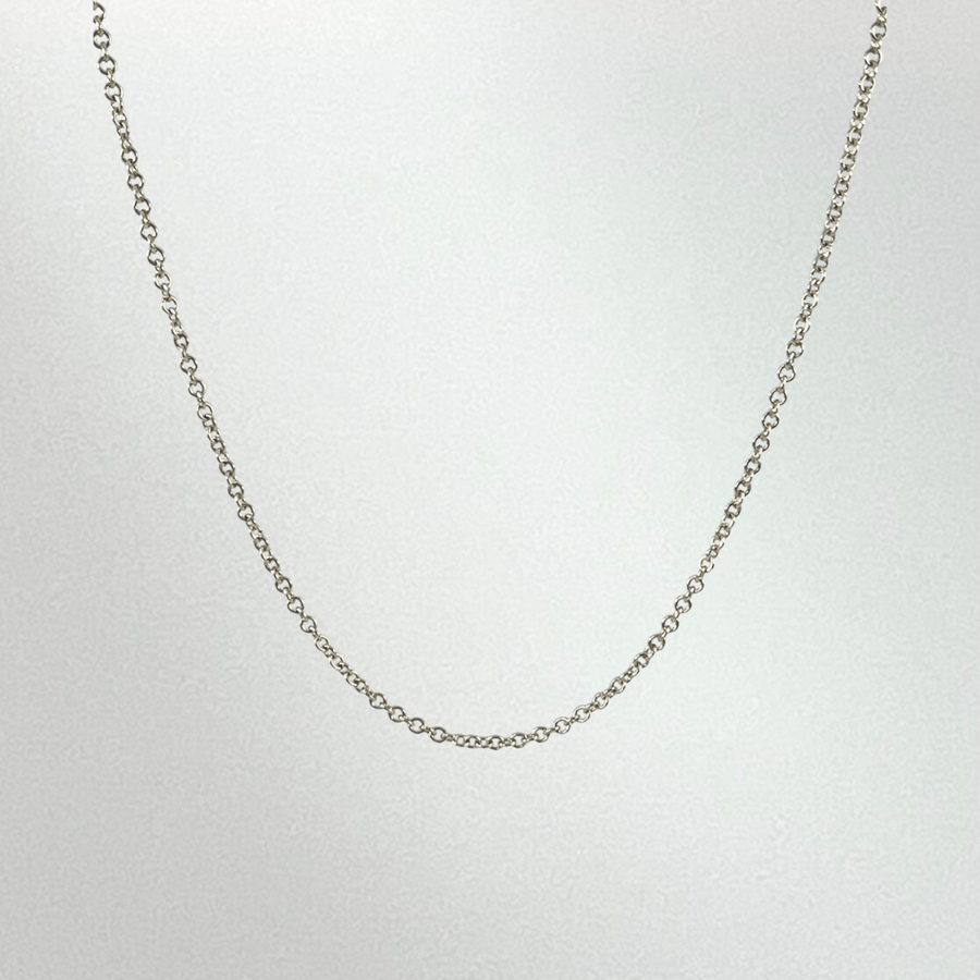 18k Gold Cable Chain 2mm White or Yellow gold