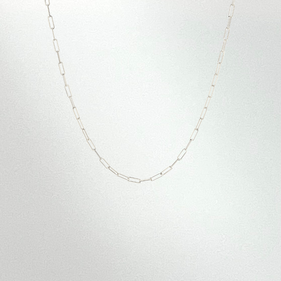 18k Gold Paper Clip Link Chain